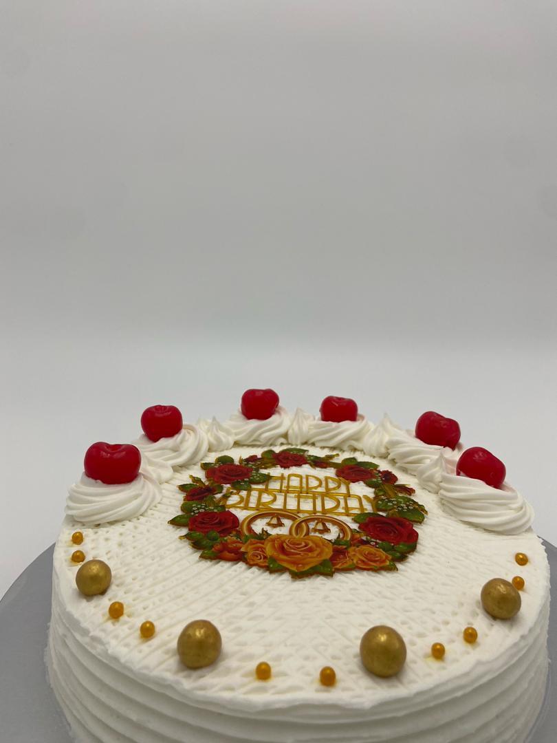 Rose Wreath Birthday Cake